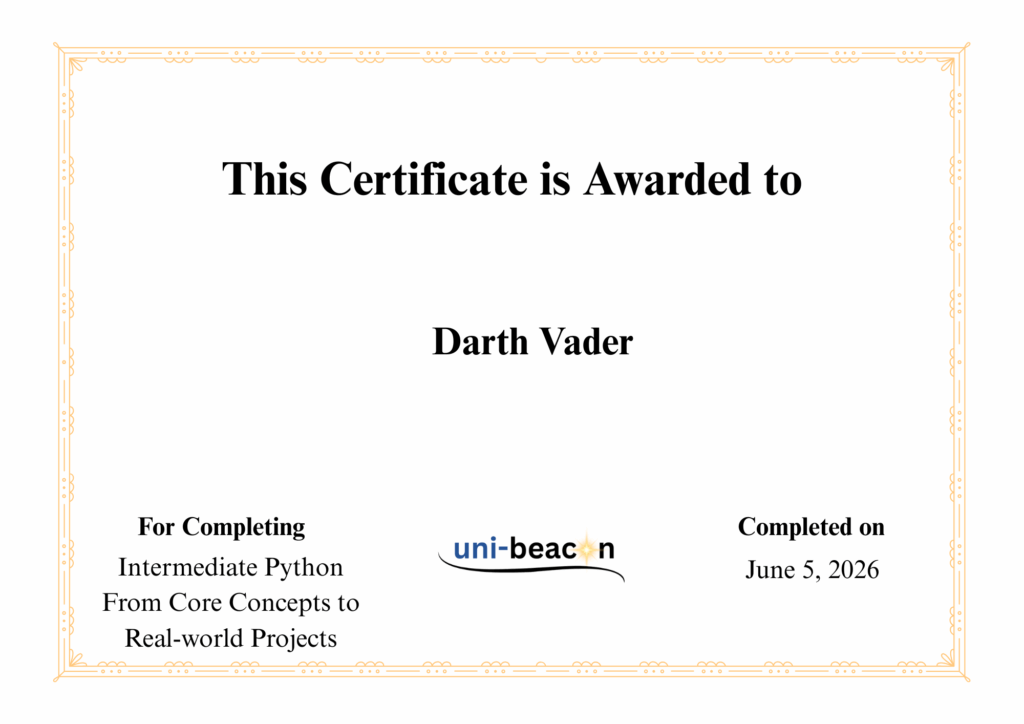 certificate of completion